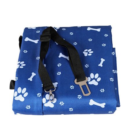 Pet Back Car Seat Cover Hammock Blue