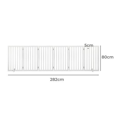 Wooden Pet Gate Dog Fence Safety White 10 Pack