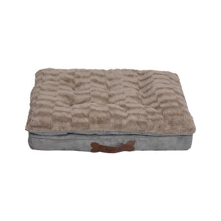 Dog Calming Bed Warm Soft Plush Comfy XL Khaki X-Large