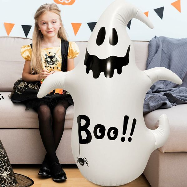 Halloween Inflatables Ghosts, 1.35m Blow Ups Ghost Outdoor Decoration, Inflatables Tumbler Ghost Yard Decor for Halloween Party Supplies