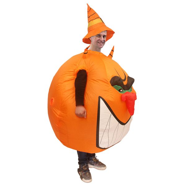 160-190cm Halloween Pumpkin Inflatable Costumes, Pumpkin Costume Suit Funny Jumpsuit Costume Fancy Dress Party Christmas