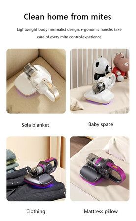 5in1 Cordless Mattress Bed Deep Vaccum Cleaner UV-C Light Ultrasonic 11000pa 80000/min 260ml Capacity Strong Suction Mite Remover Dust Pet Hair Removal