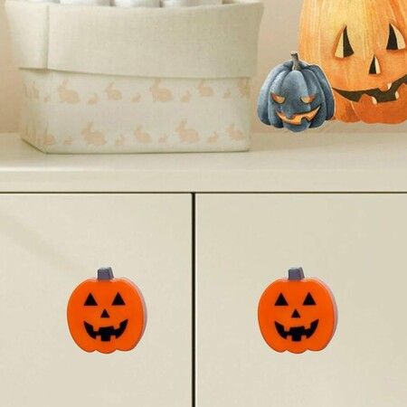 10pcs Pumpkin Drawers Knobs  Set of Adorable Halloween and Christmas Decorative Cabinet Handles for a Festive Touch