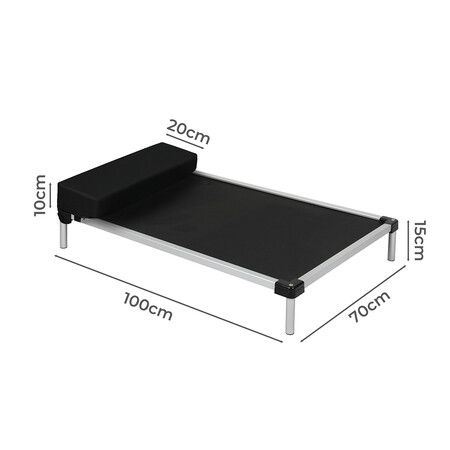 Pet Trampoline Aluminium Frame XL Black X-Large