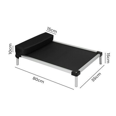 Pet Trampoline Aluminium Frame L Black Large