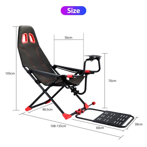 Racing Simulator Wheel Stand Sim Steering Gaming Adjustable Foldable Seat Cockpit Game Accessories Logitech G25 G902 Fanatec Thrustmaster MOZA