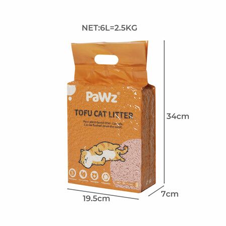 2.5kg Tofu Cat Litter Clumping Peach