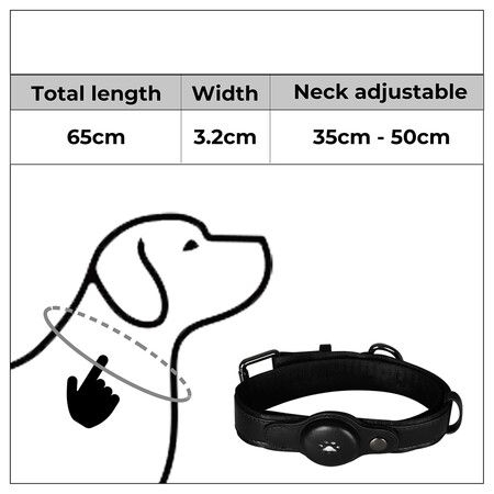 Bluetooth Pet Tracker Collar Dog Black