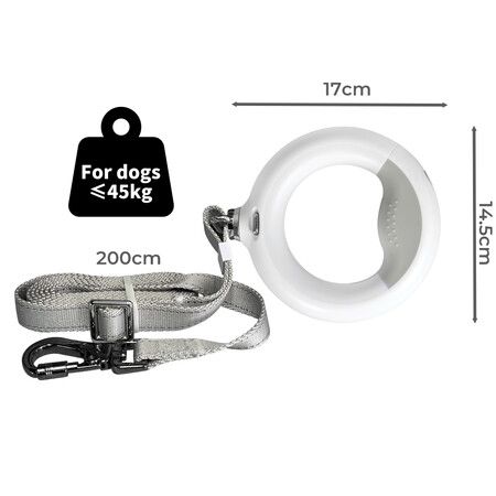 LED Dog Leash Lead Walking Rope White