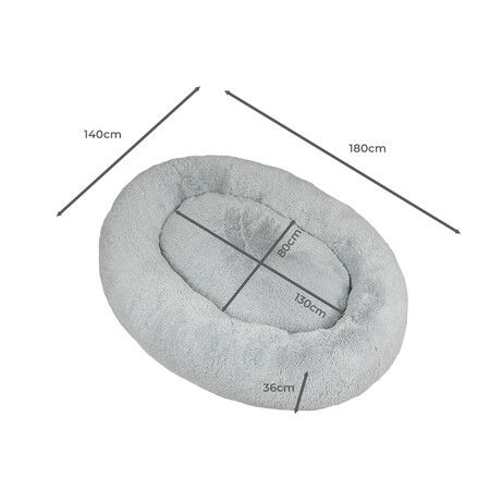 Replacement Pet Bed Cover Zipper Grey Cover