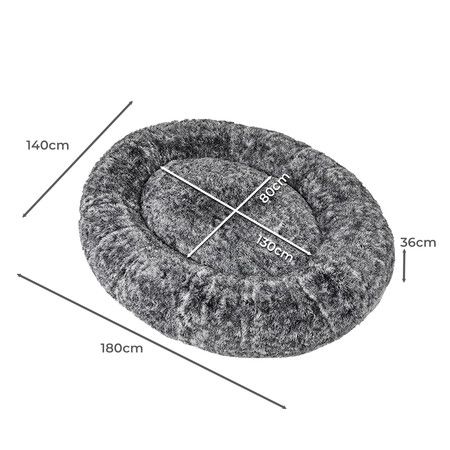 Replacement Pet Bed Cover Zipper Charcoal Cover
