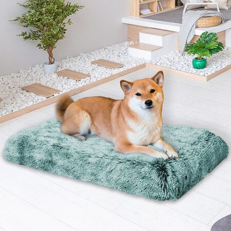 Dog Mat Pet Calming Bed Memory M Green Medium