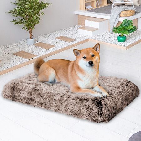 Dog Mat Pet Calming Bed Memory M Coffee Medium