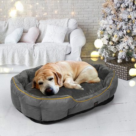 Electric Pet Heater Bed Heated XL Grey X-Large