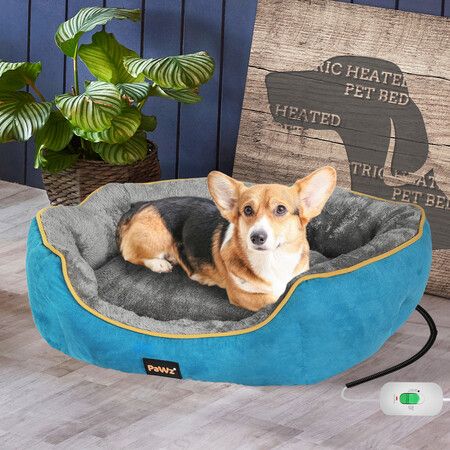 Electric Pet Heater Bed Heated S Blue Small