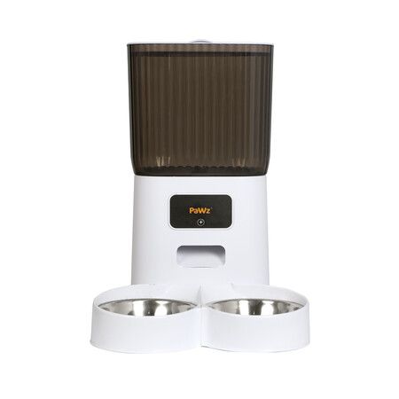 5L Automatic Pet Feeder 2 Bowl White