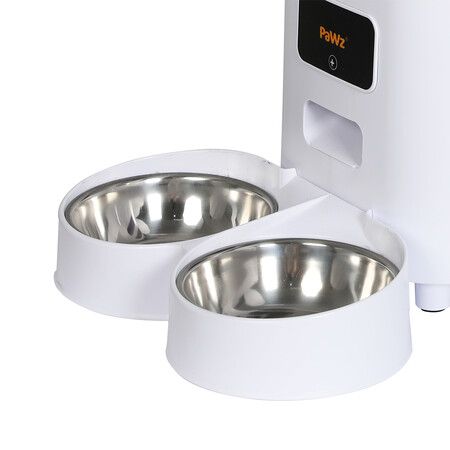 5L Automatic Pet Feeder 2 Bowl White