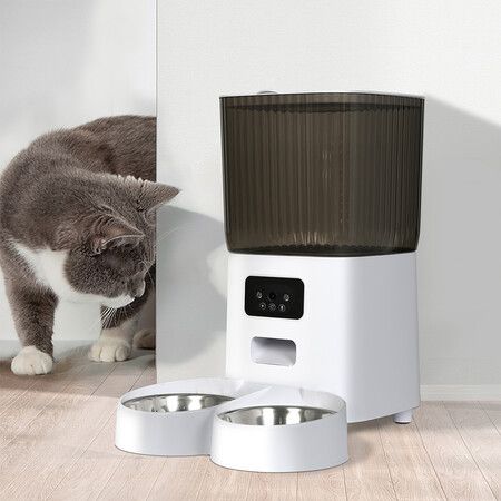 5L Auto Pet Feeder Automatic Camera Wi-Fi White