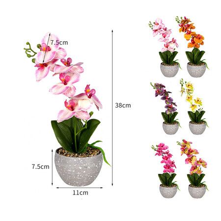 6X Artificial Flowers Plant In