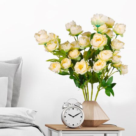 Artificial Flowers Silk Roses Yellow