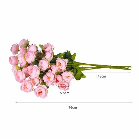 Artificial Flowers Silk Roses Pink