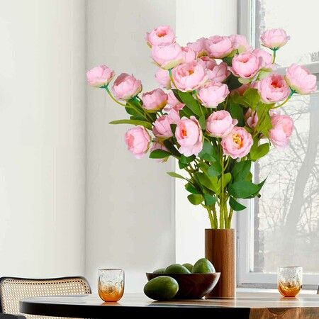 Artificial Flowers Silk Roses Pink