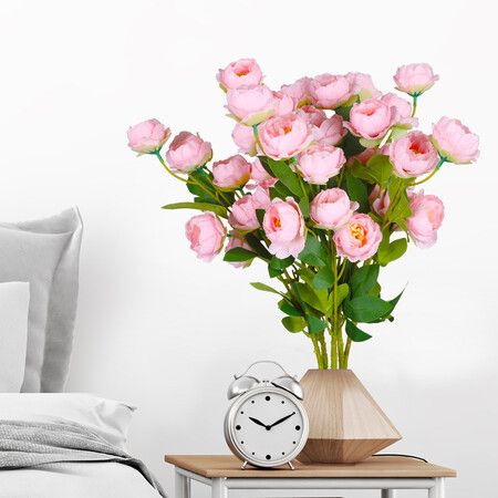 Artificial Flowers Silk Roses Pink