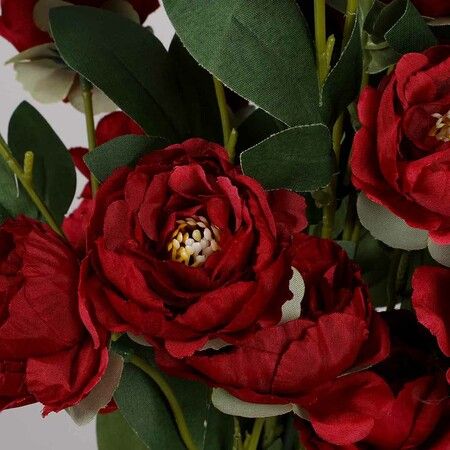 Artificial Flowers Silk Roses Burgundy