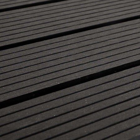 x10 Floor Tiles Plastic Decking Dark Grey