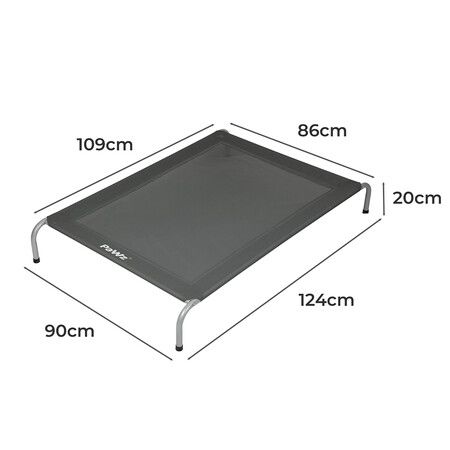 Elevated Trampoline Pet Bed Dog XL Grey X-Large