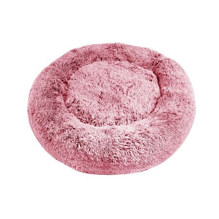 Pet Bed Memory Foam Dog Donut Pink Medium