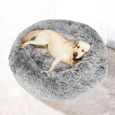 Pet Bed Memory Foam Dog Donut Charcoal Medium