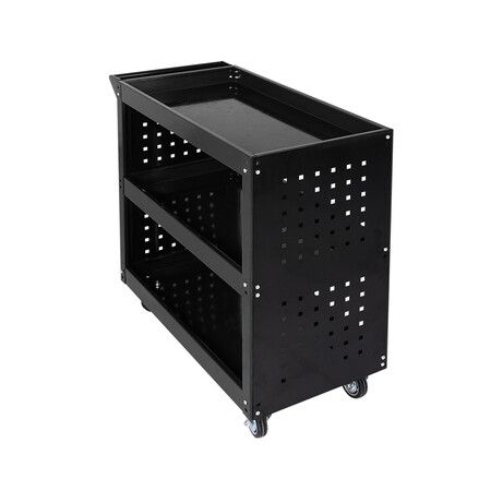 Tool Trolley Cart 3Tier Toolbox Black