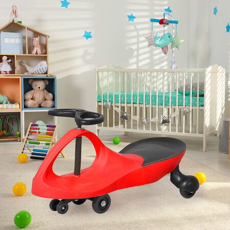 Kids Ride On Swing Car Toys Wiggle Red