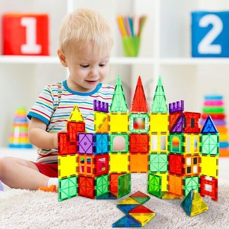 Kids Magnetic Tiles Blocks Building