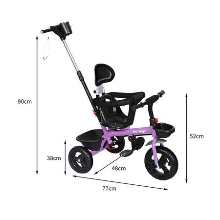 Kids Tricycle Ride On Trike Toddler Purple