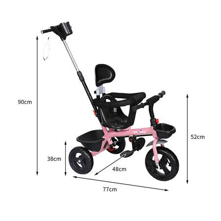 Kids Tricycle Ride On Trike Toddler Pink