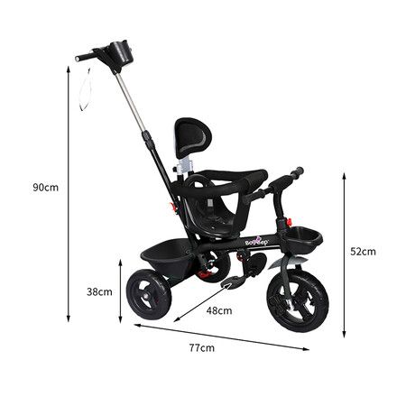 Kids Tricycle Ride On Trike Toddler Black