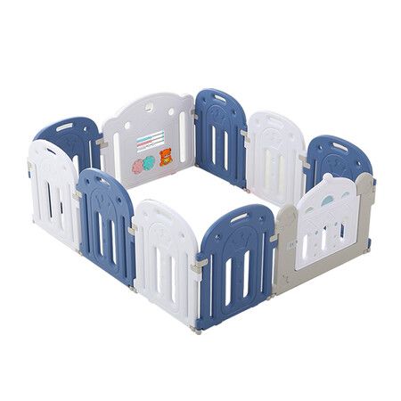 Kids Baby Playpen Safety Gate Blue