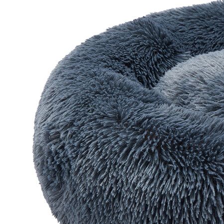 Pet Bed Cat Dog Donut Nest Calming XXXL Dark Grey XXX-Large