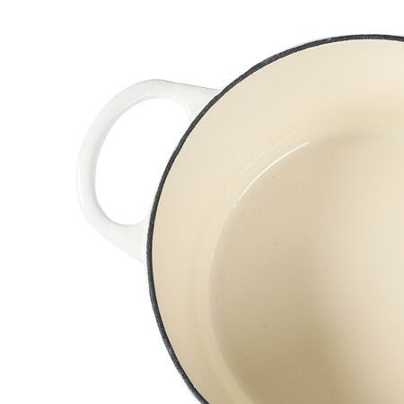 4L Enamel Dutch Oven Pot in White Colour