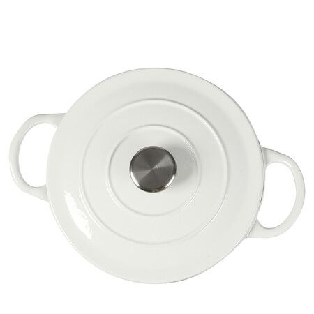 4L Enamel Dutch Oven Pot in White Colour