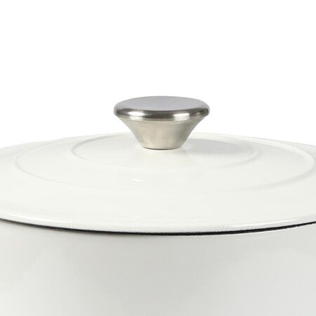 4L Enamel Dutch Oven Pot in White Colour