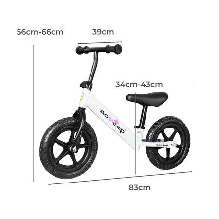 Kids Balance Bike Ride On Toys White