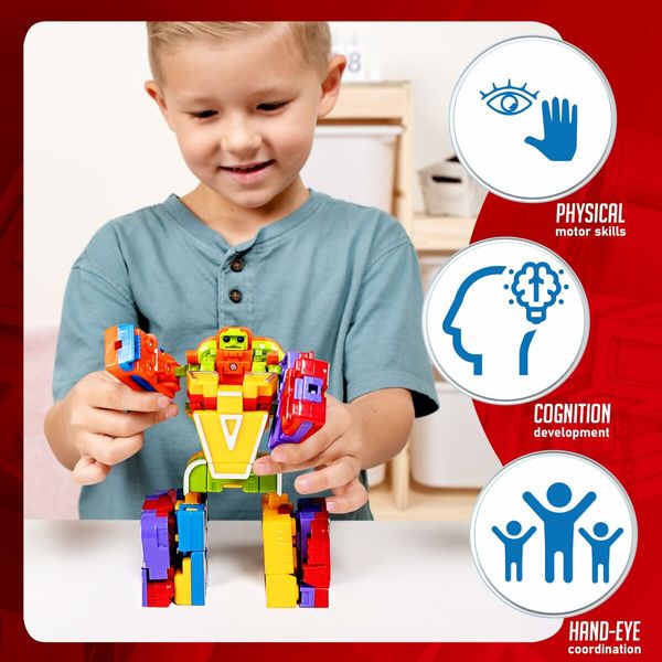 26Pcs Alphabet Toys Number Bots Action Figure Learning Toys Number Robots Toys Educational Toy Gifts for Kids Boys Girls