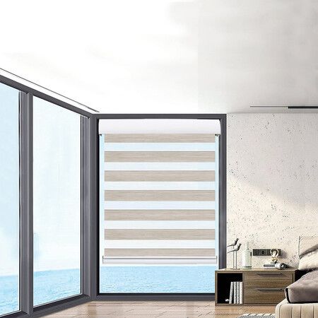 Blackout Zebra Roller Blind Curtains 90x210 Beige