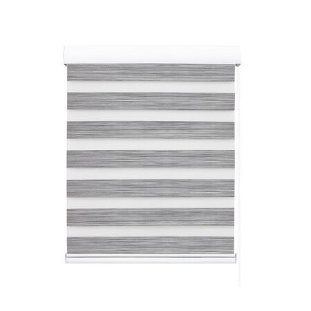 Blackout Zebra Roller Blind Curtains 90x210 Grey