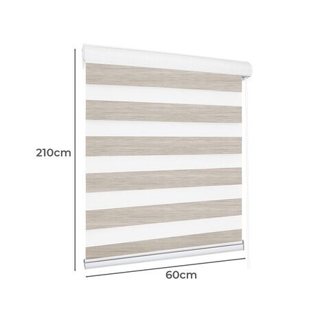 Blackout Zebra Roller Blind Curtains 60x210 Beige