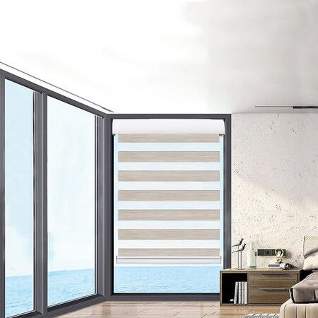 Blackout Zebra Roller Blind Curtains 60x210 Beige