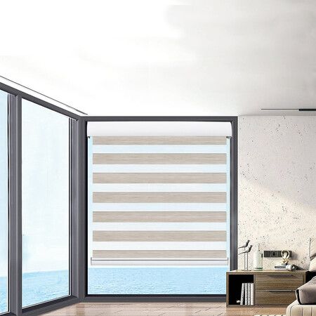 Blackout Zebra Roller Blind Curtains 150x210 Beige